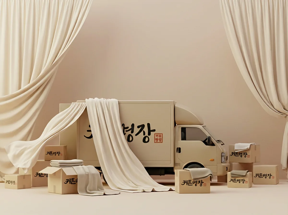 커튼명장 택배 배송